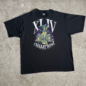 New Orleans Saints Super Bowl 44 Champions Black XL T-Shirt Reebok